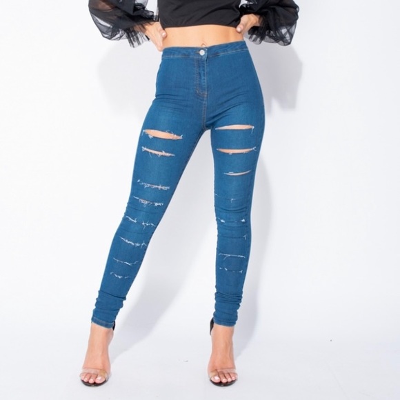 Denim - High Waist Jeggings